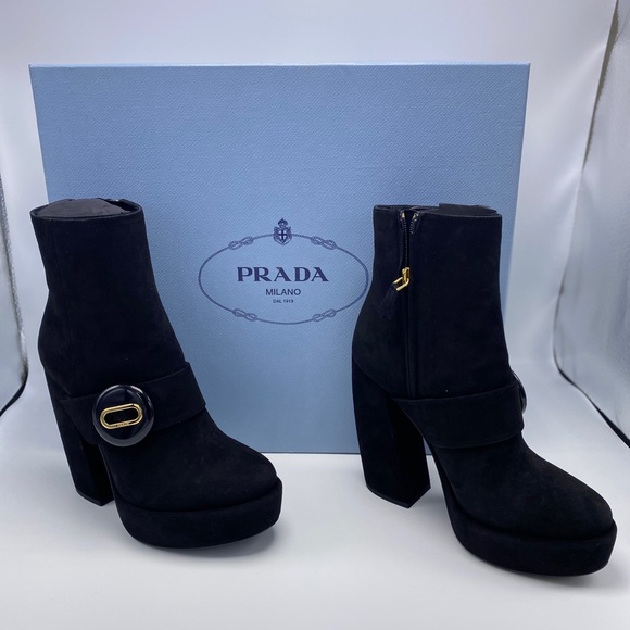 PRADA booties (suede black) BRAND NEW!! - Picture 4 of 4